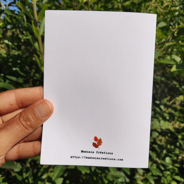 Feuilles de ginkgo - Carte double avec enveloppe