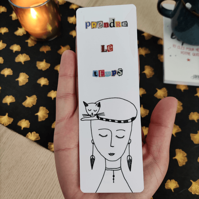 Marque-pages illustré - Prendre le temps