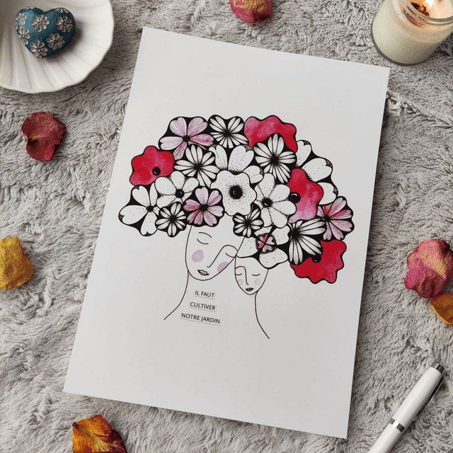 Il faut cultiver notre jardin - Reproduction 13x18cm ou A4