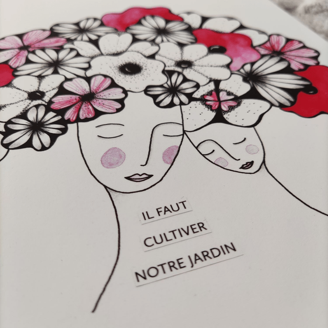 Il faut cultiver notre jardin - Reproduction 13x18cm ou A4