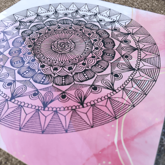 Mandalarose - Reproduction 20x20cm 