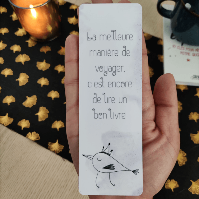 Marque-pages illustré - Lire un bon livre
